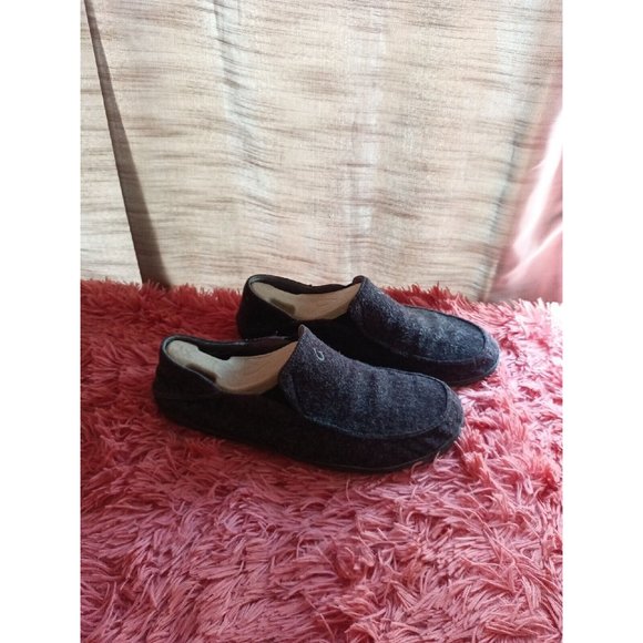 Men\'s Olukai Moloa Hulu Wool Blend Loafer Slippers Heather Gray Size 12M main image 5
